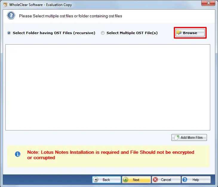 Screenshot 1 of WholeClear OST to PST Converter 
