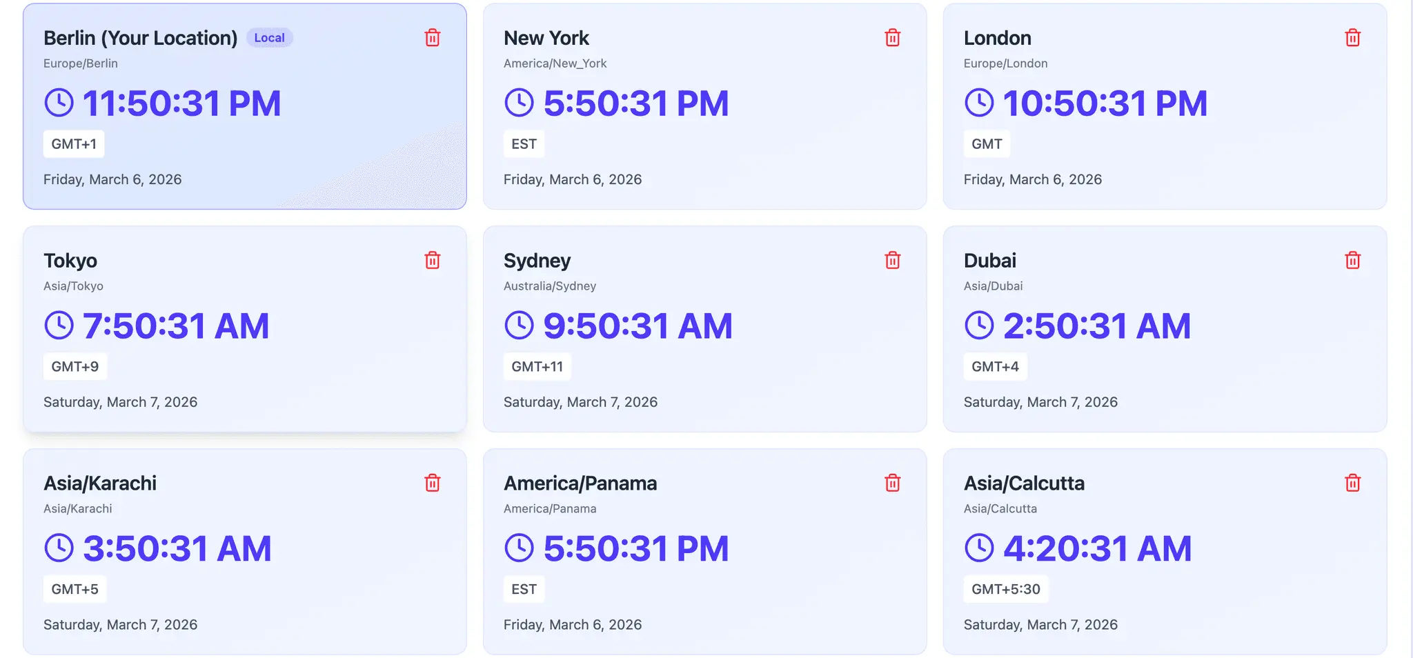 Screenshot 2 of Free Timezone Converter & World Clock