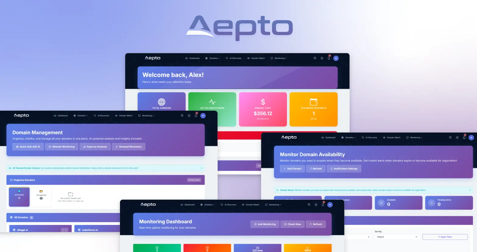 Screenshot 4 of Aepto – Centralized AI Domain Monitoring