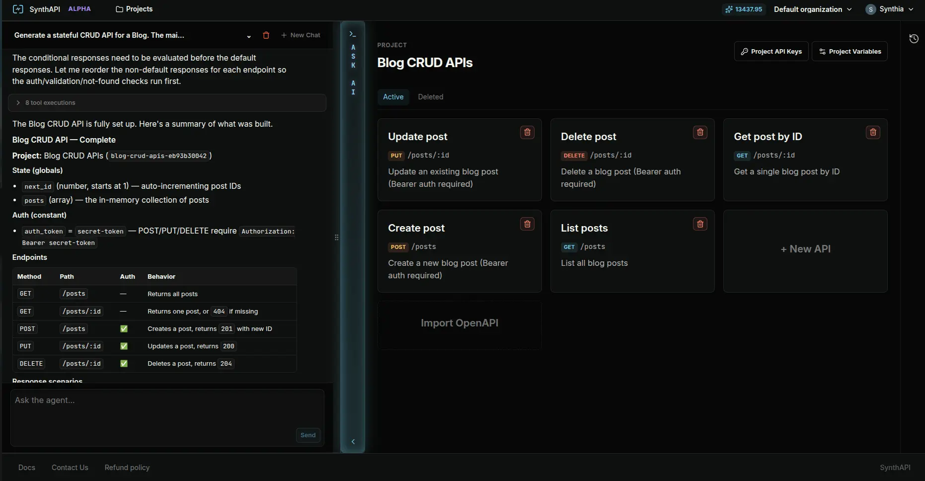 Screenshot 2 of SynthAPI