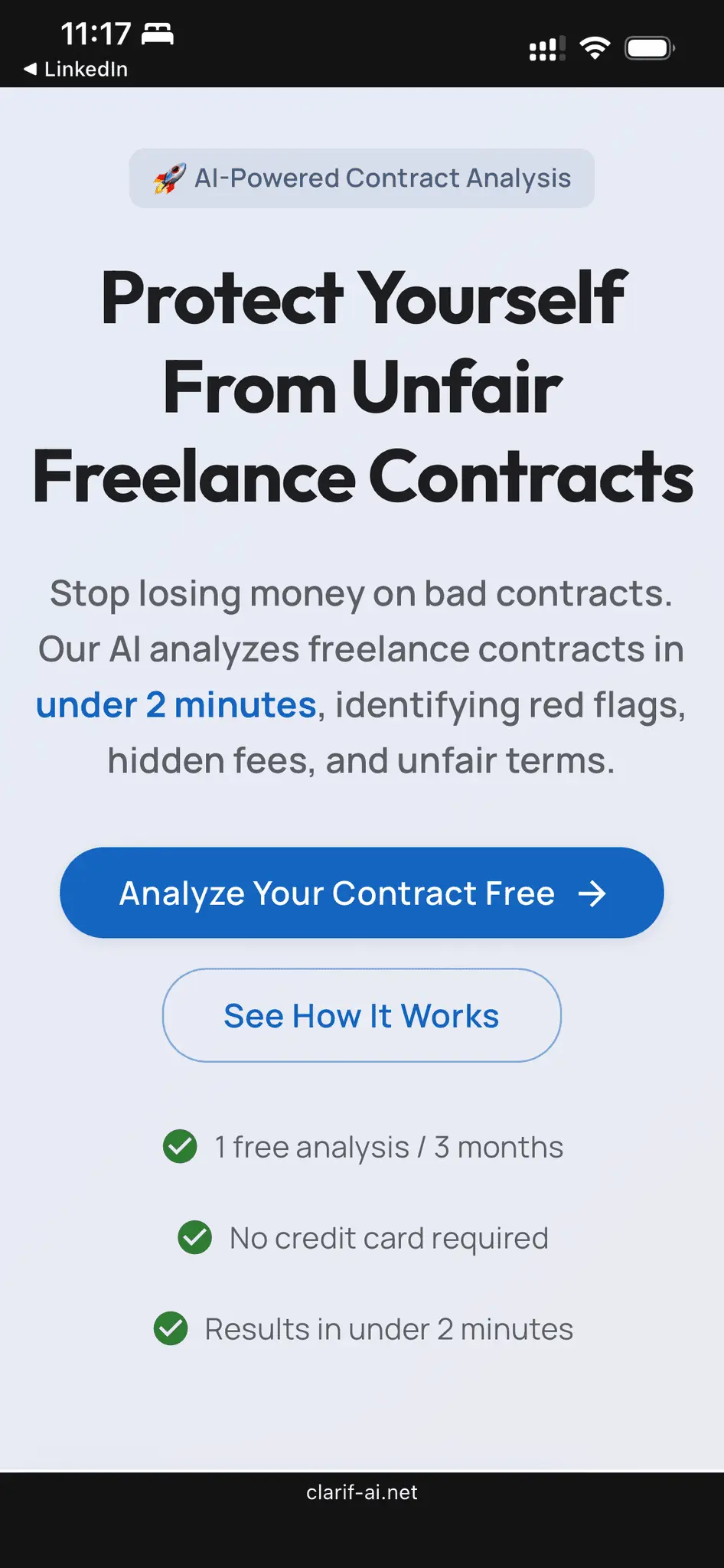 Screenshot 3 of Clarif-AI Contract Analyzer
