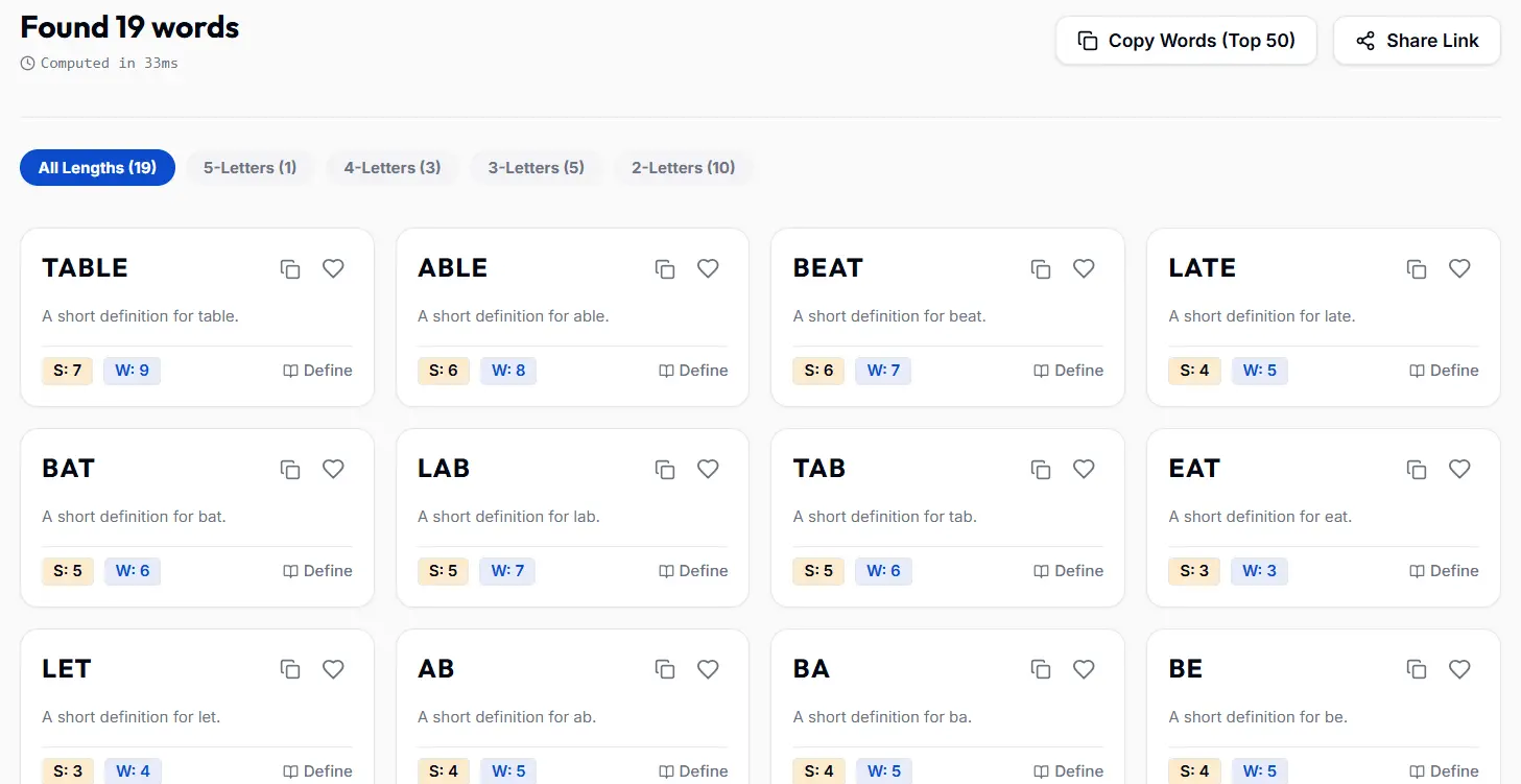 Screenshot 1 of Unscramble Words