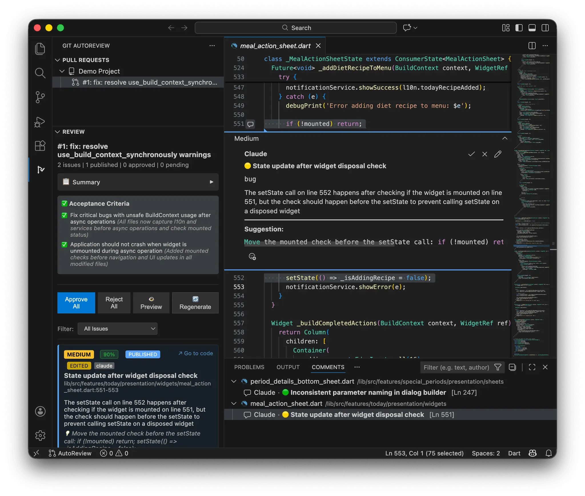Screenshot 4 of Git AutoReview: AI Code Review Helper