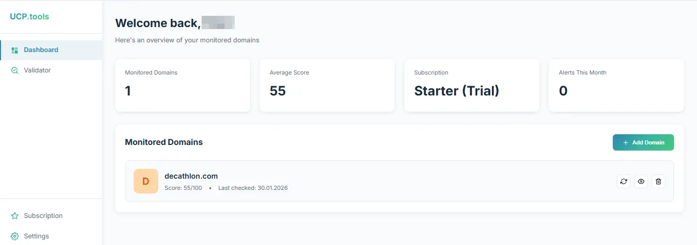 Screenshot 1 of Free UCP Checker & Validator