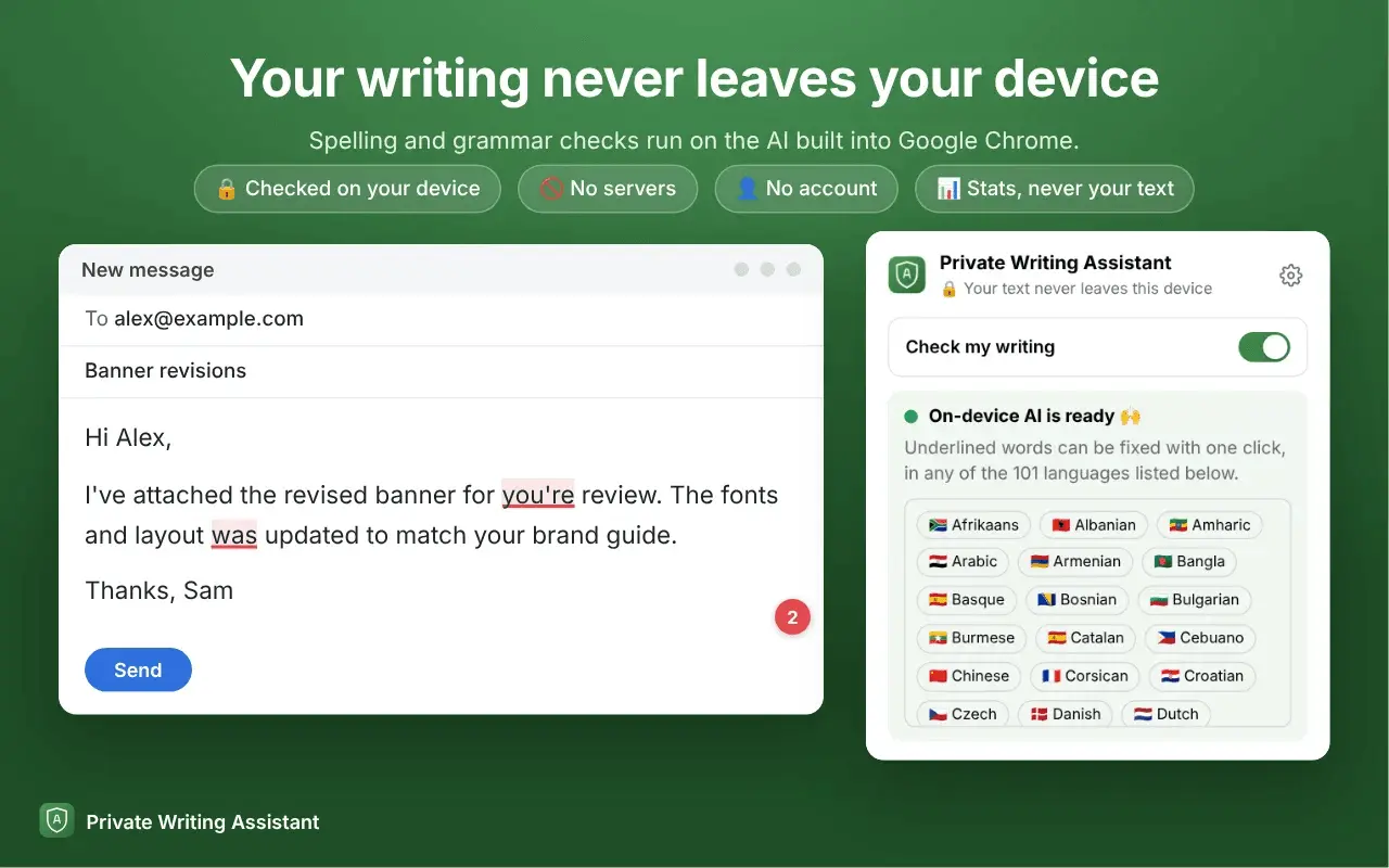 Screenshot 1 of Private Grammar & Spell Checker
