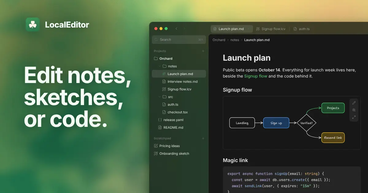 Screenshot 1 of LocalEditor
