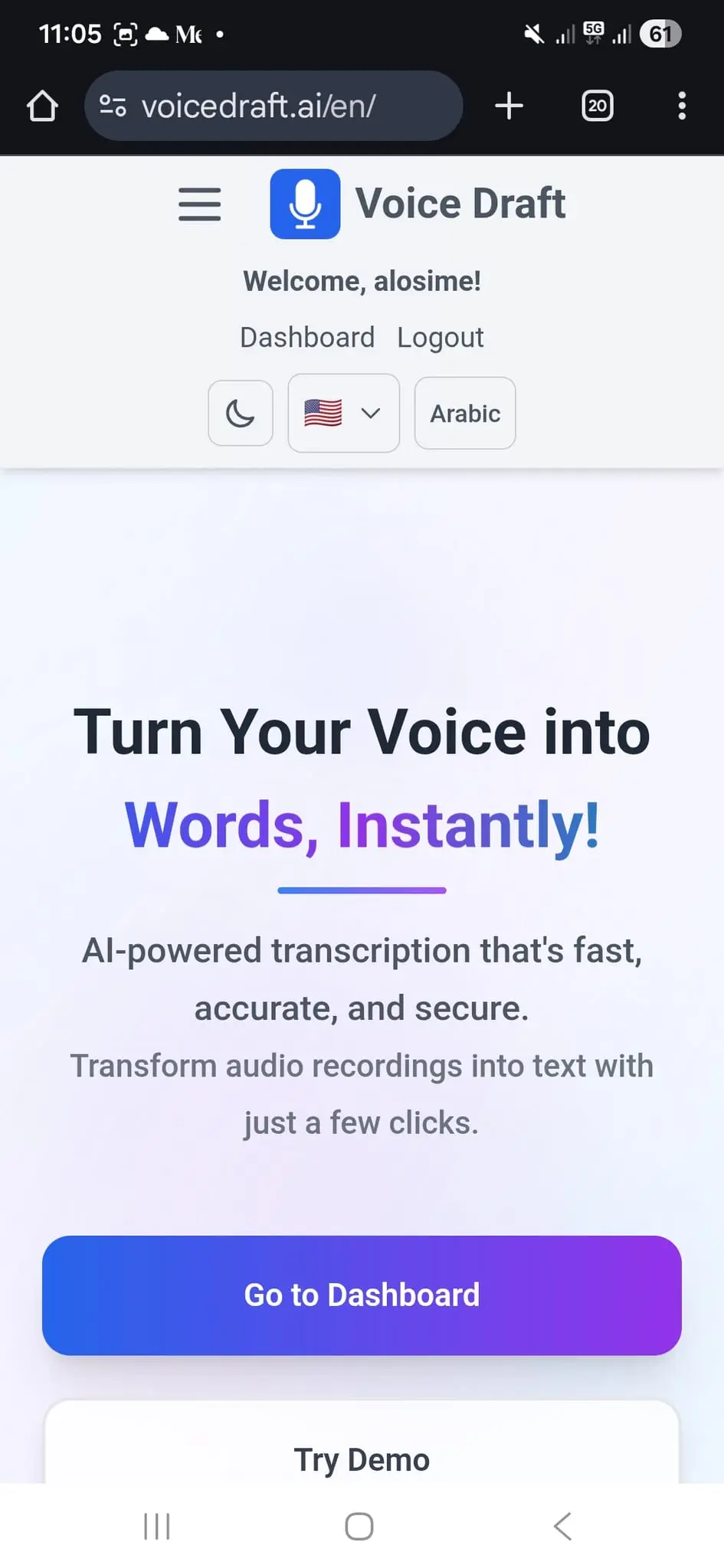 Screenshot 2 of Voice Draft - AI-Powered Voice Transcrip
