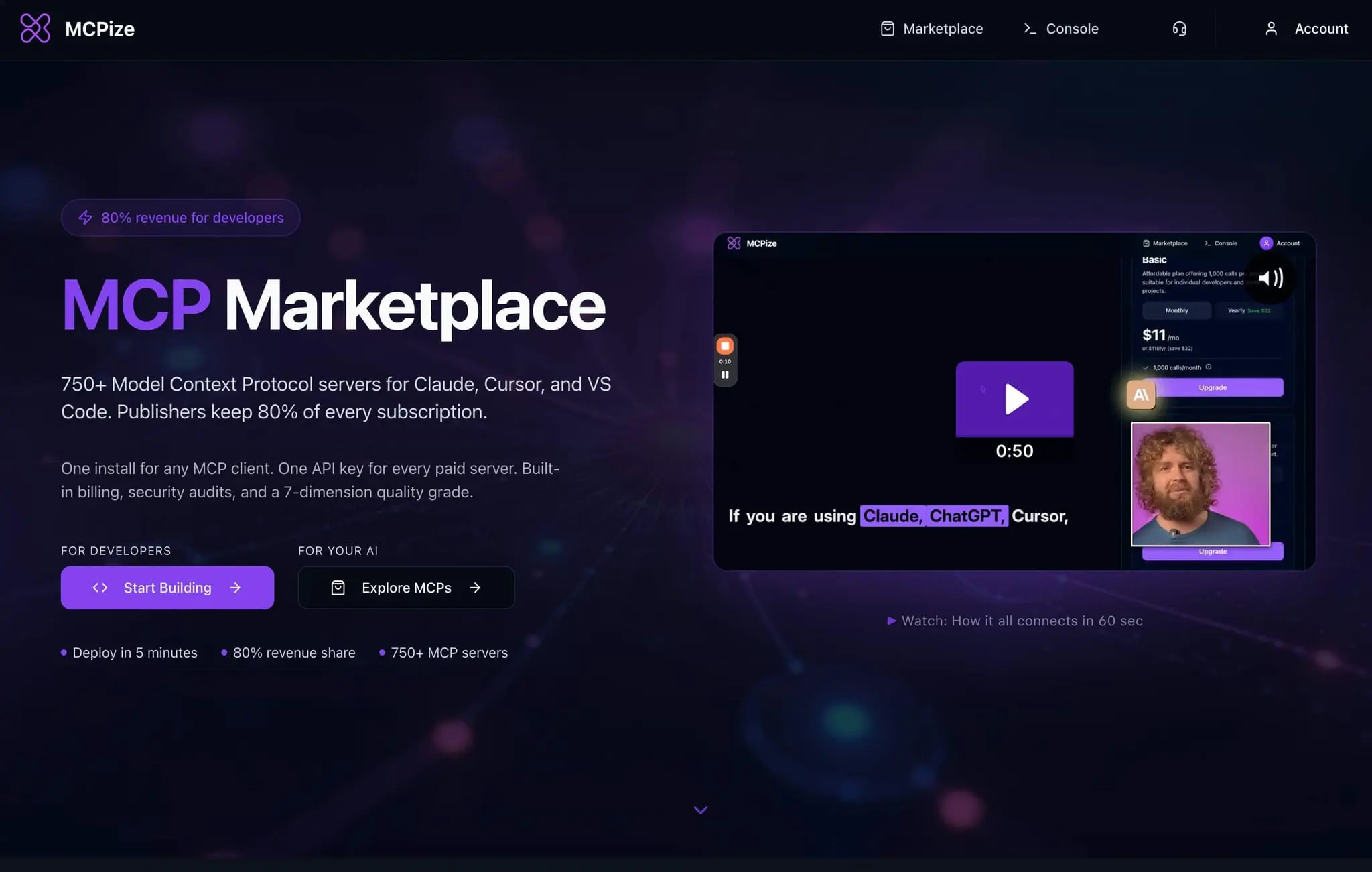 Screenshot 1 of MCPize