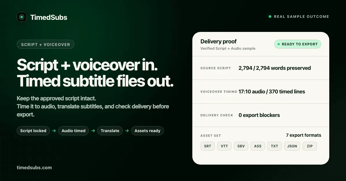 Screenshot 1 of TimedSubs