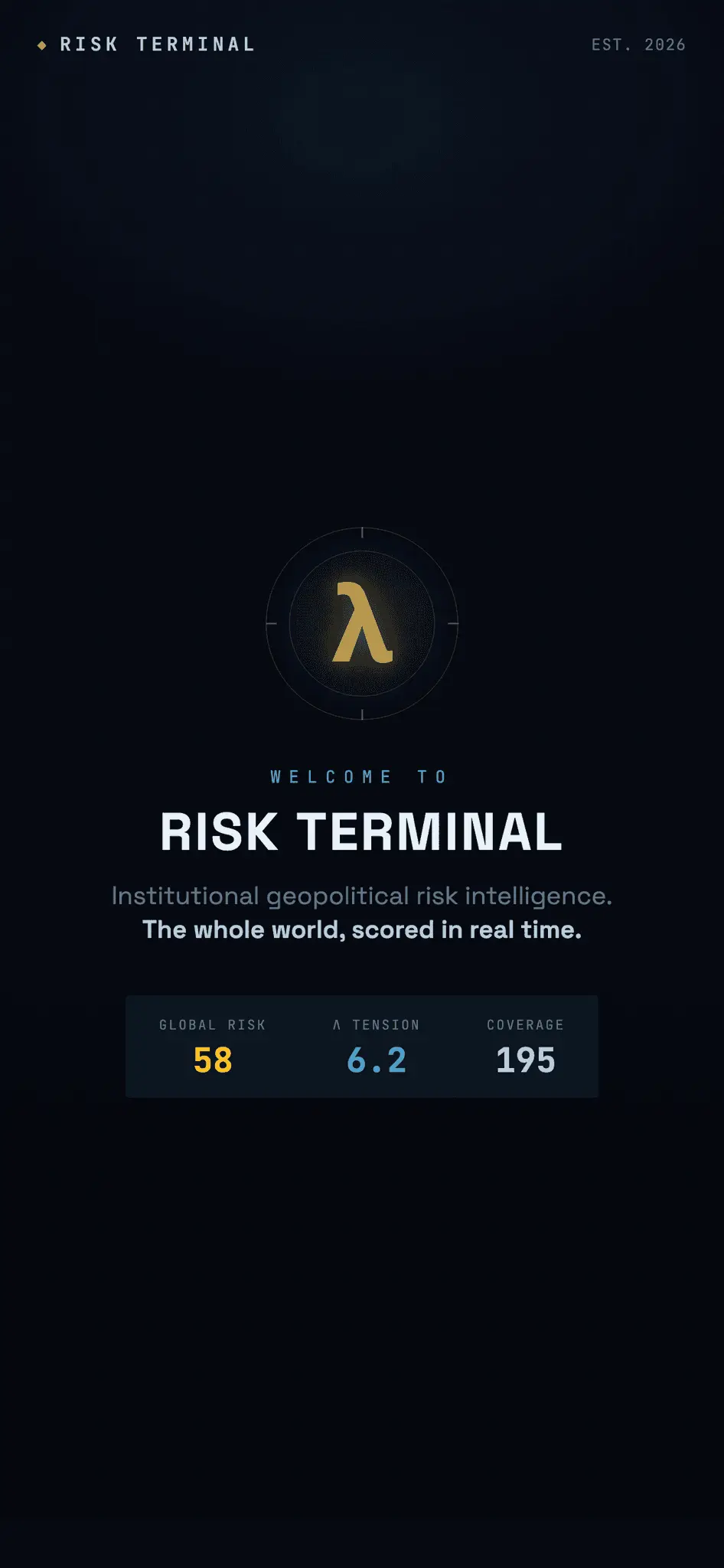 Screenshot 1 of Risk Terminal