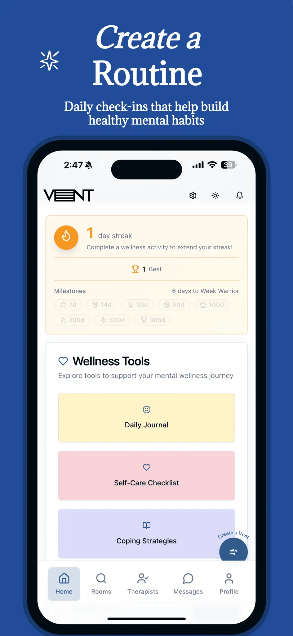 Screenshot 1 of The Vent App