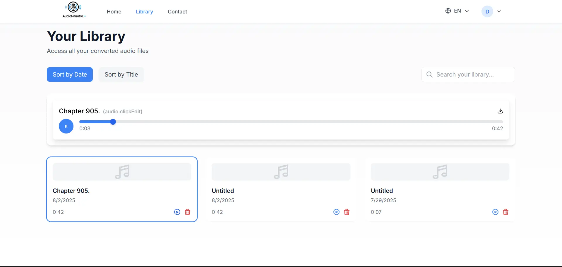 Screenshot 1 of AudioNarrator