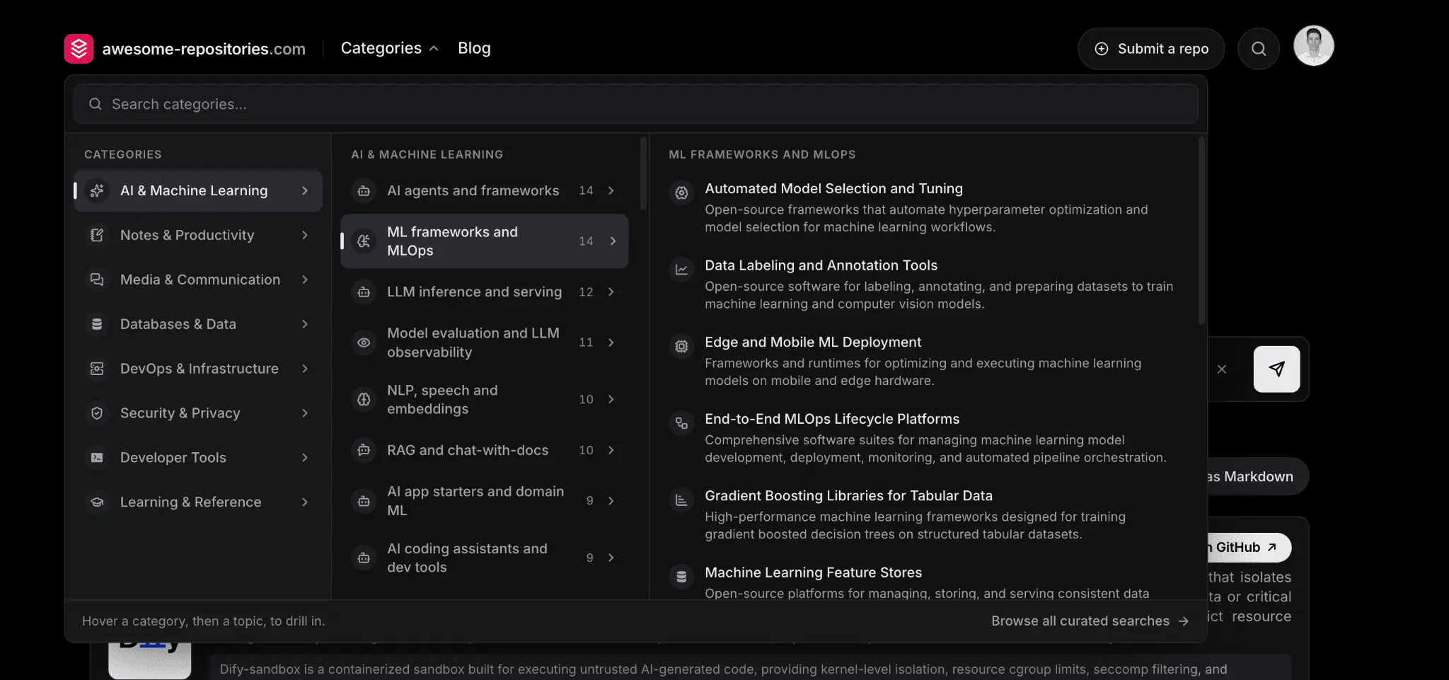 Screenshot 3 of Awesome Repositories