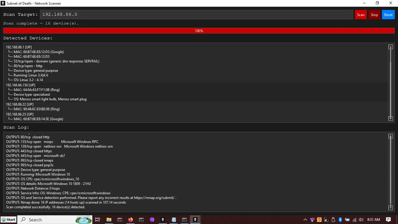 Screenshot 1 of Subnet of Death