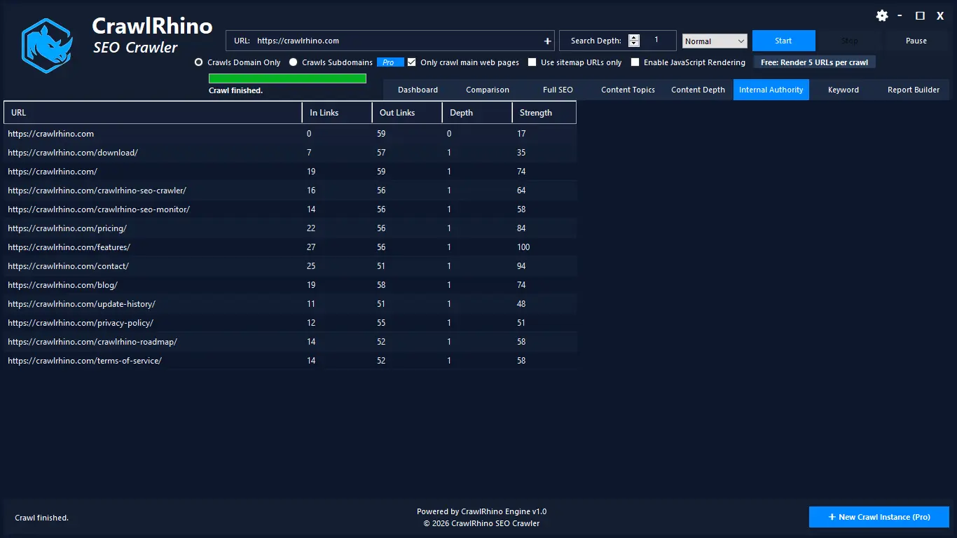 Screenshot 5 of CrawlRhino SEO Crawler