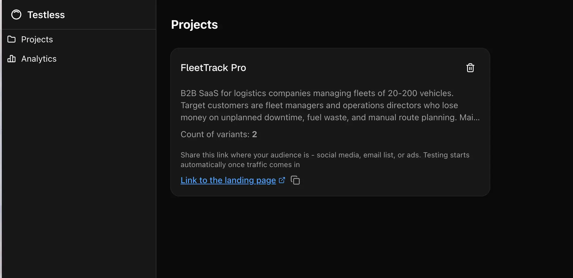 Screenshot 1 of Testless