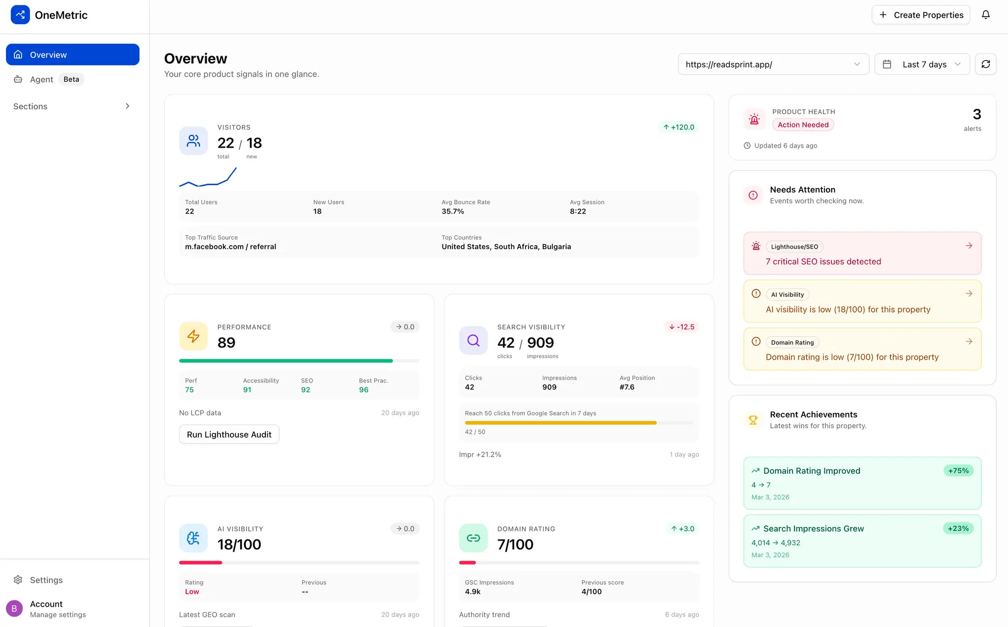 Screenshot 3 of OneMetric