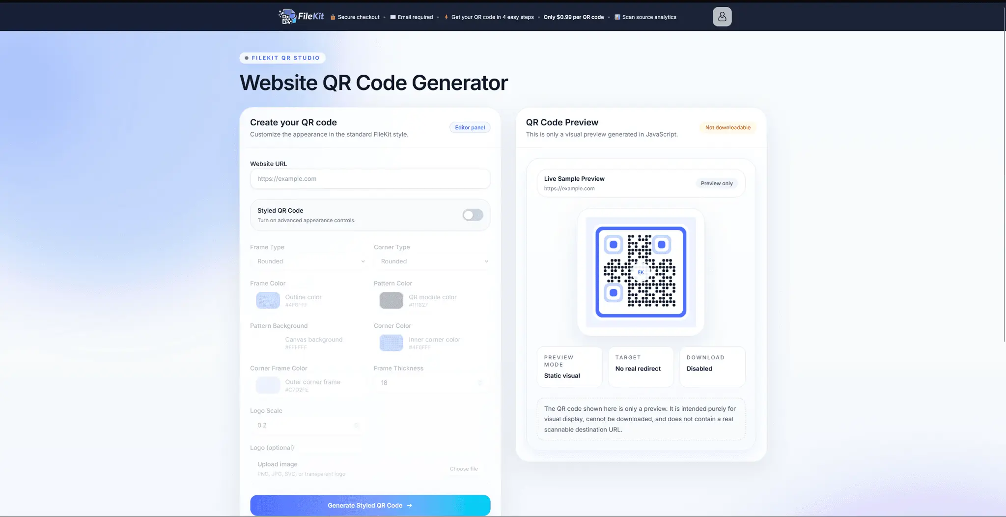 Screenshot 1 of FileKit QR Code Generator