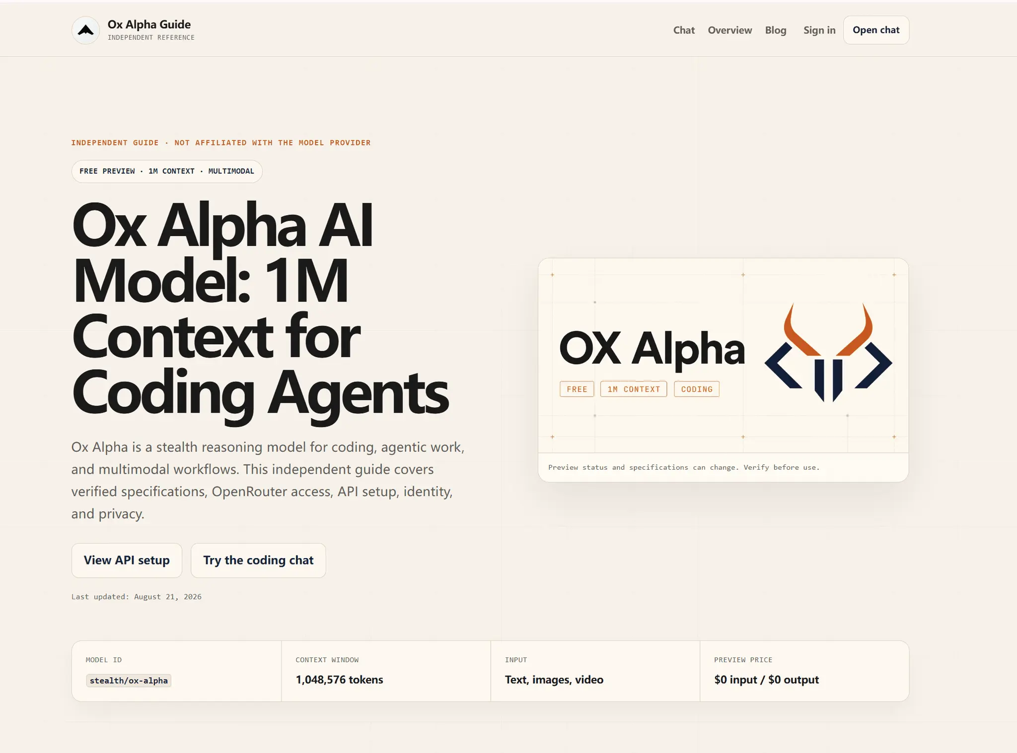 Screenshot 1 of Ox Alpha Guide
