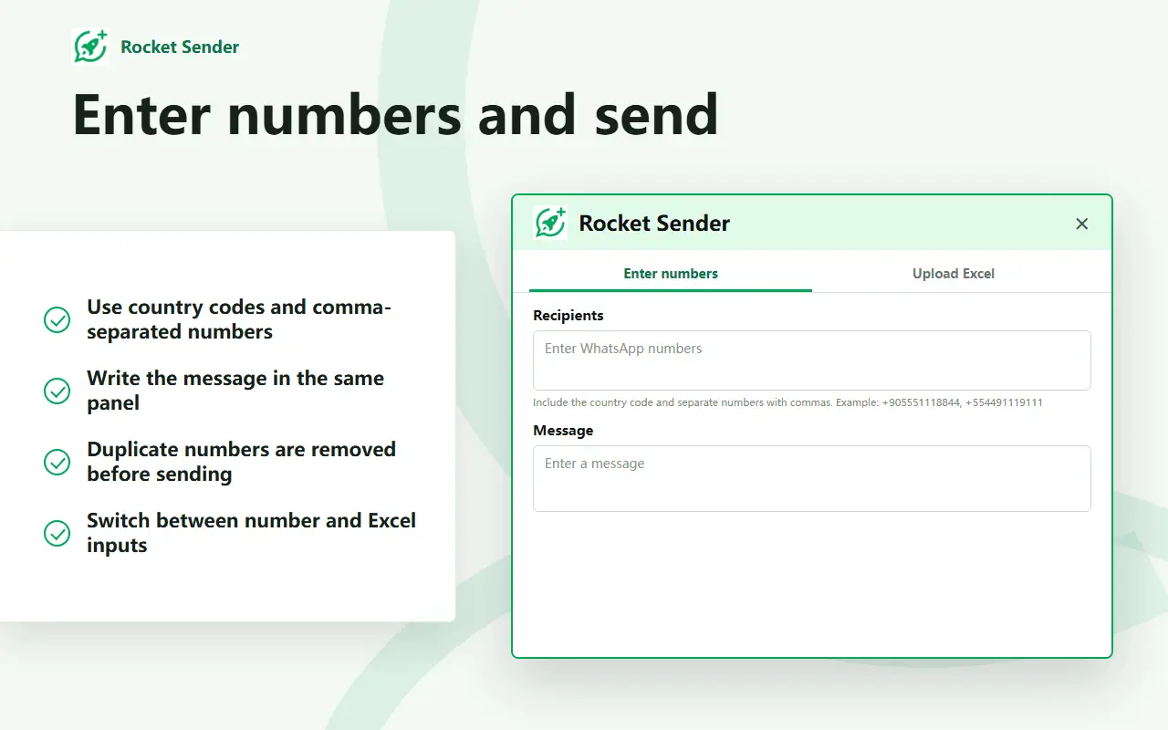 Screenshot 1 of Rocket Sender for WA Web