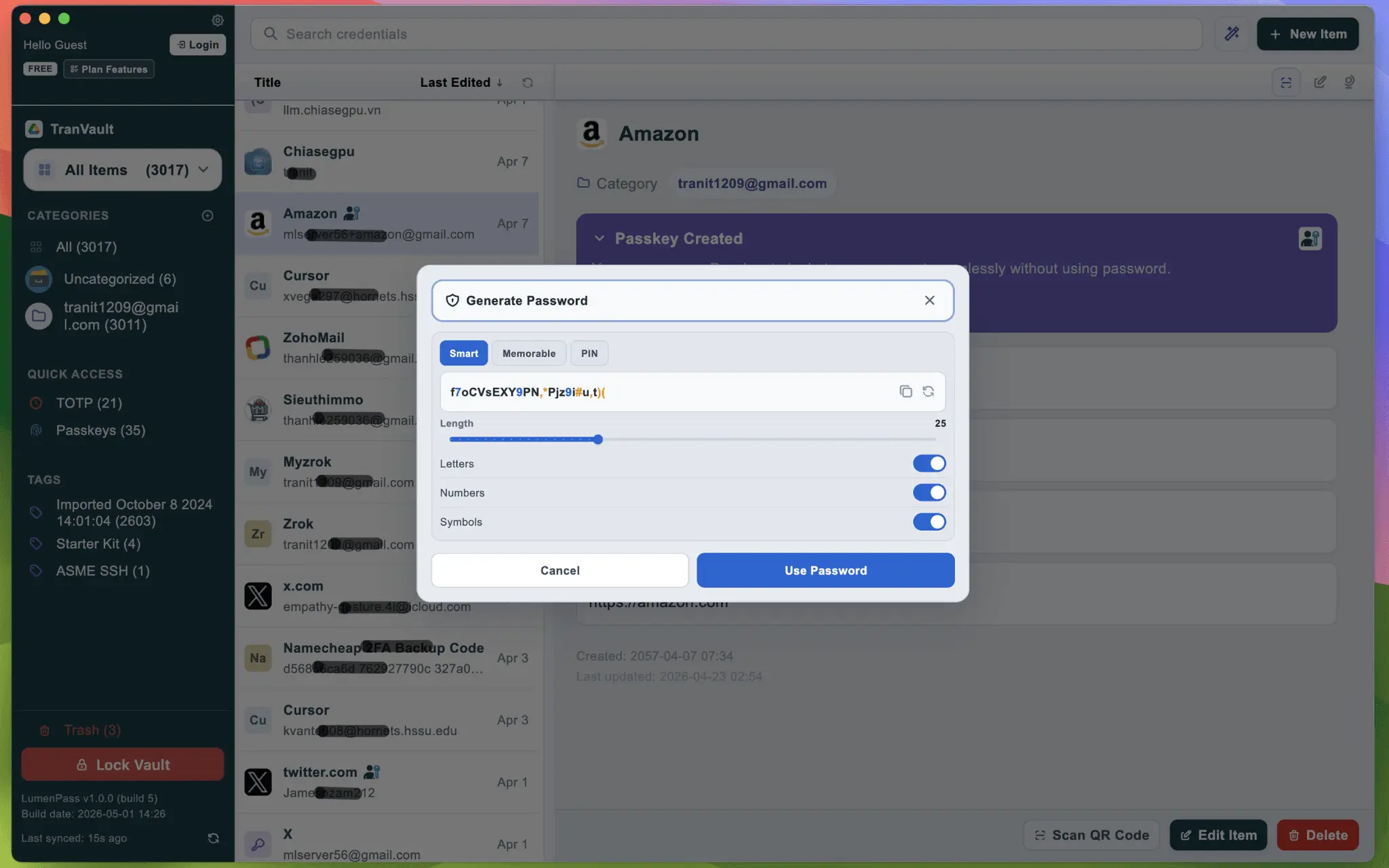 Screenshot 1 of LumenPass - Password Manager