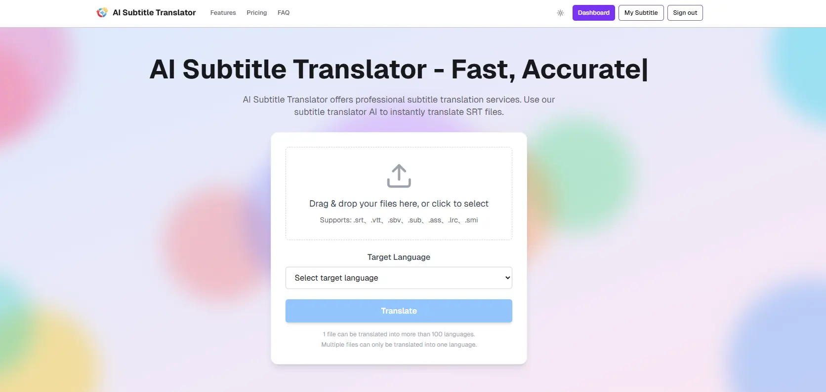 Screenshot 1 of AI Subtitle Translator