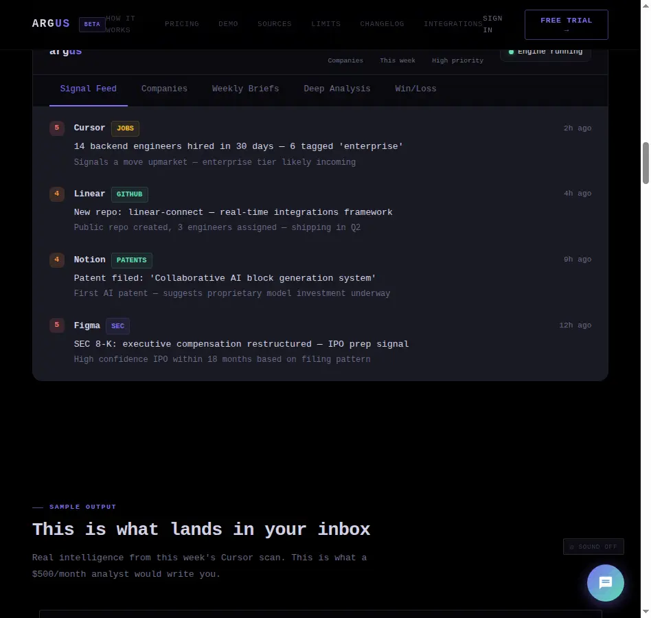 Screenshot 2 of Argus Intel