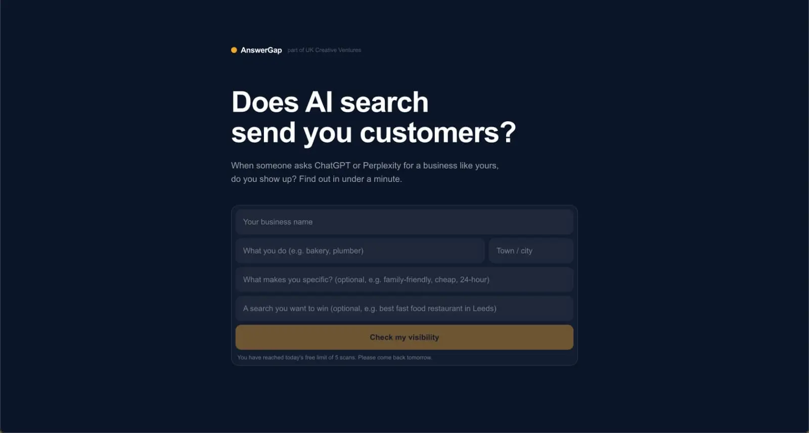 Screenshot 1 of AnswerGap