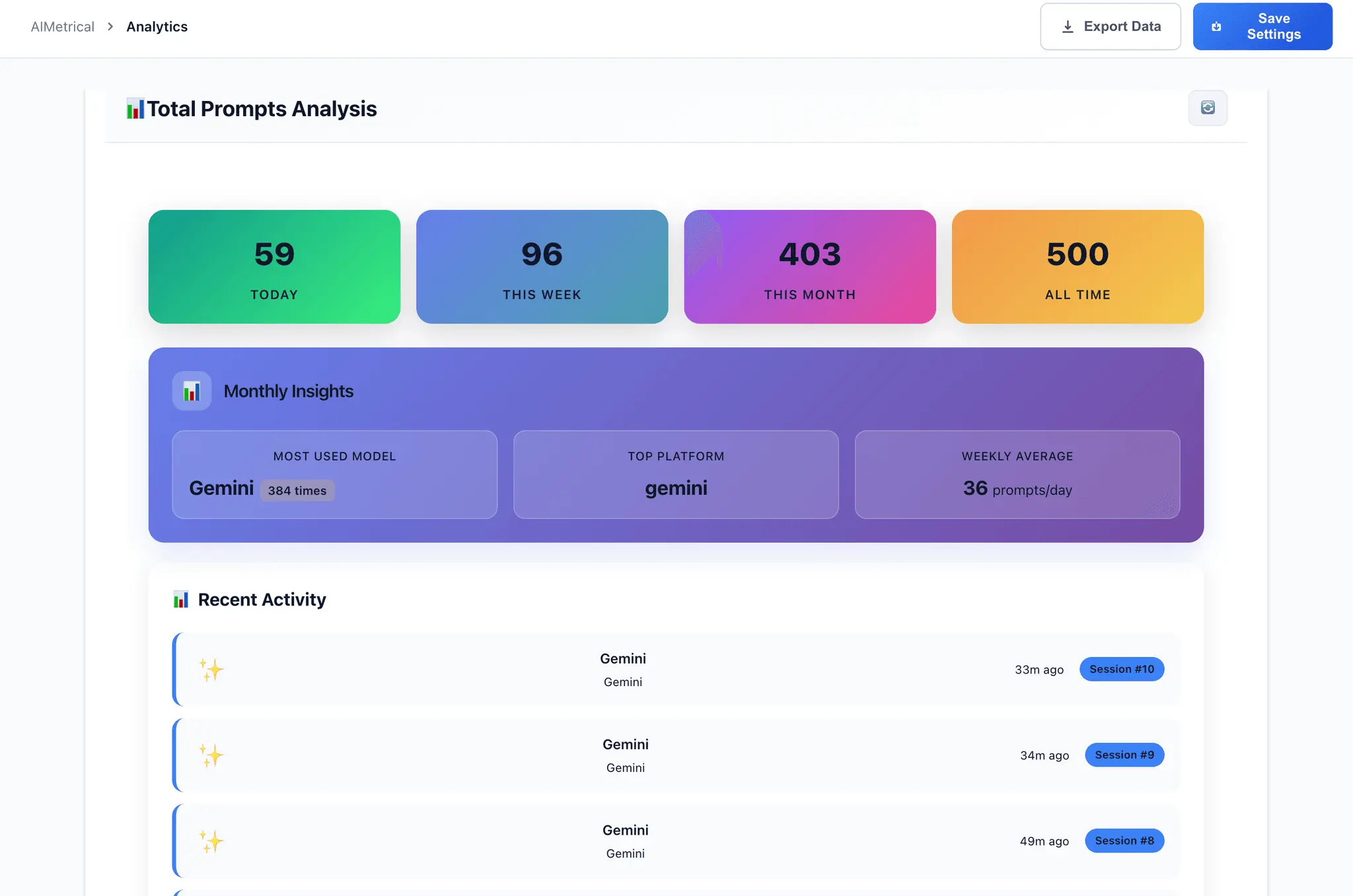 Screenshot 1 of AIMetrical