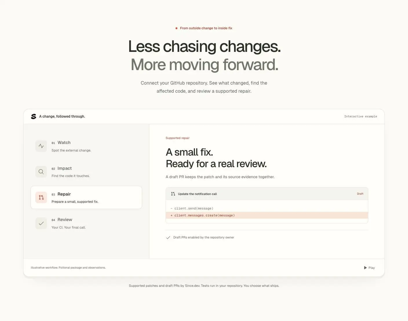 Screenshot 2 of Since.dev