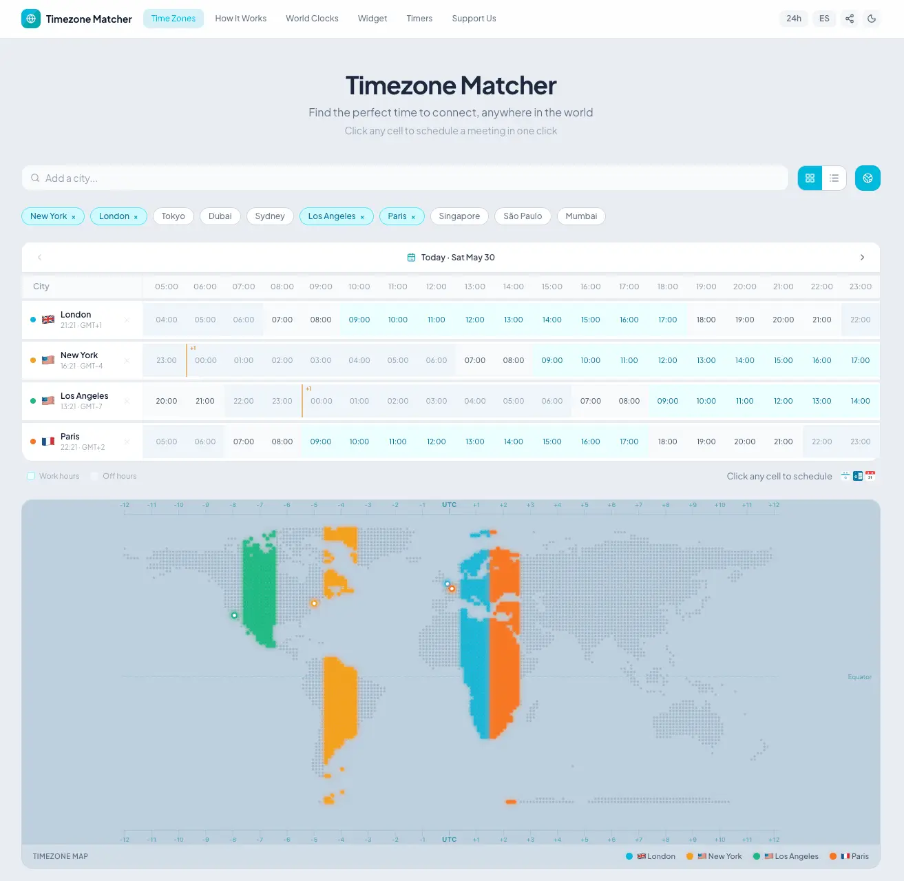 Screenshot 2 of Timezone Matcher