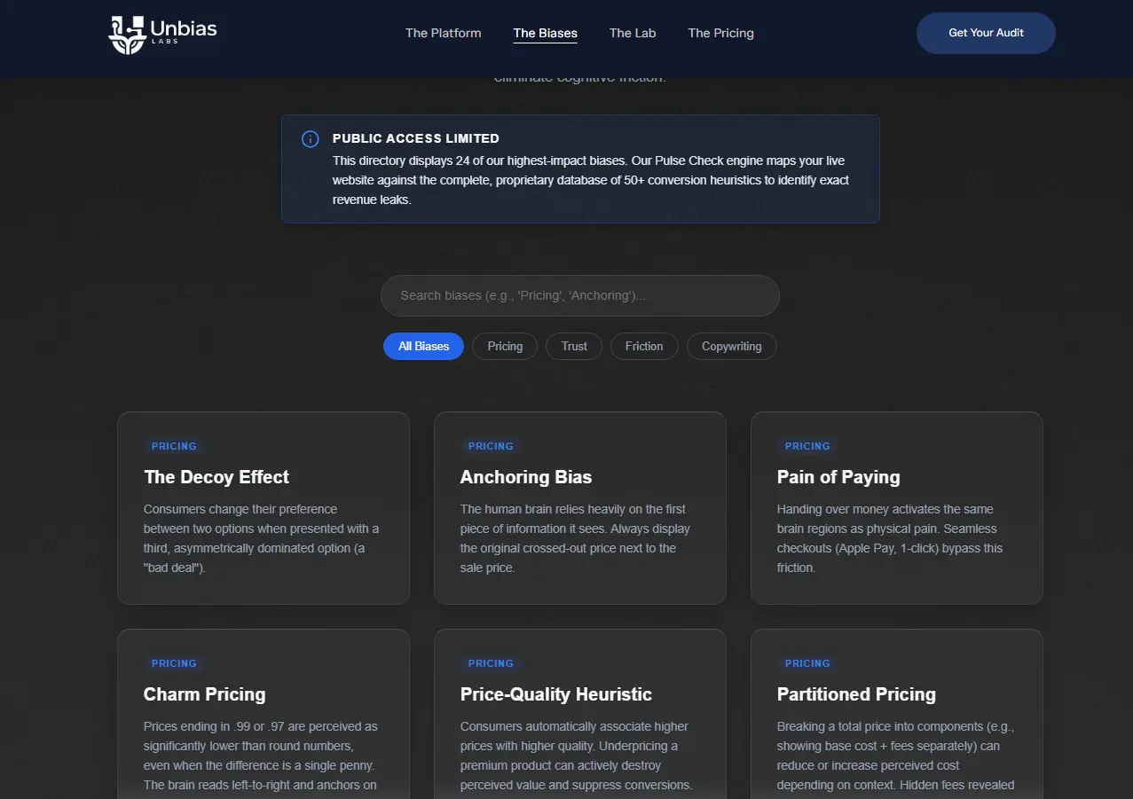Screenshot 3 of Unbias Labs