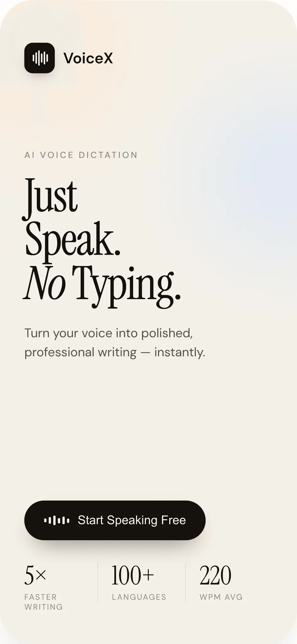 Screenshot 1 of VoiceX