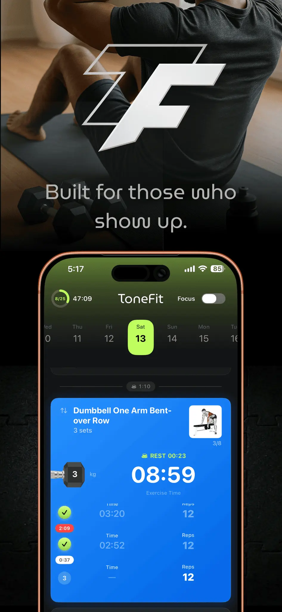 Screenshot 2 of ToneFit - AI Fitness Tracking