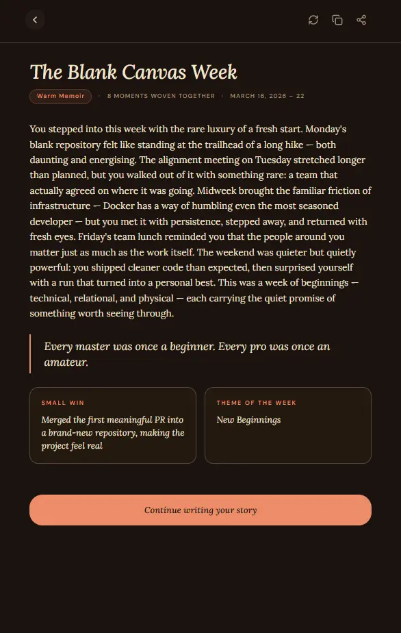 Screenshot 1 of Week Chapters