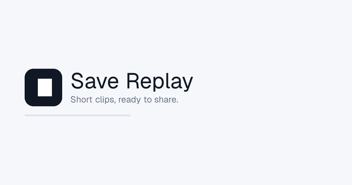 Screenshot 1 of Save Replay