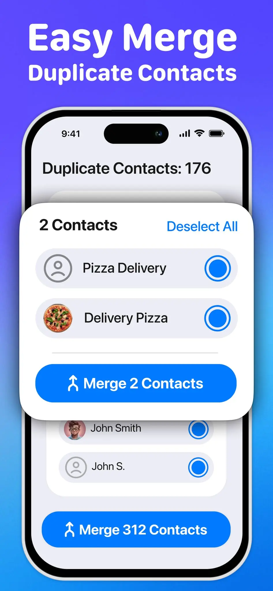 Screenshot 2 of Swipe Contacts Cleaner App