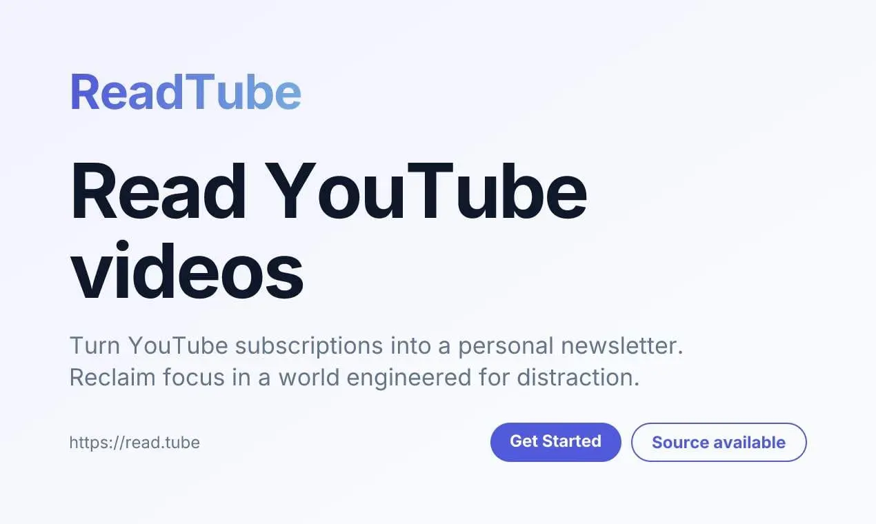 Screenshot 1 of ReadTube