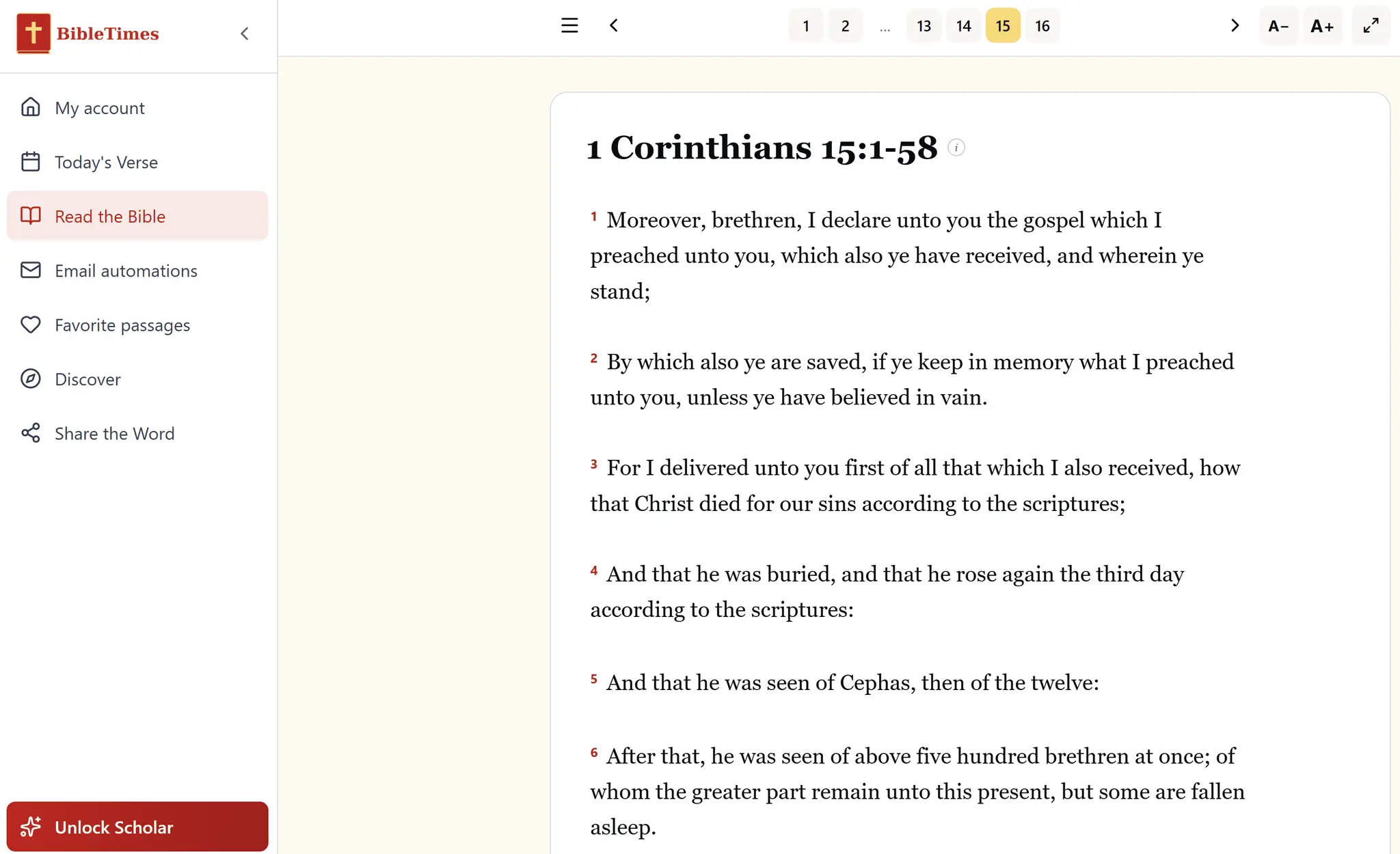 Screenshot 1 of BibleTimes