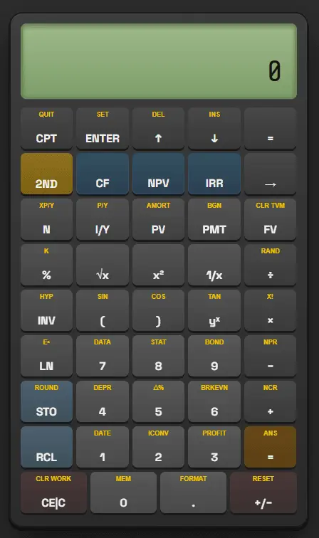 Screenshot 1 of BA II Plus Financial Calculator