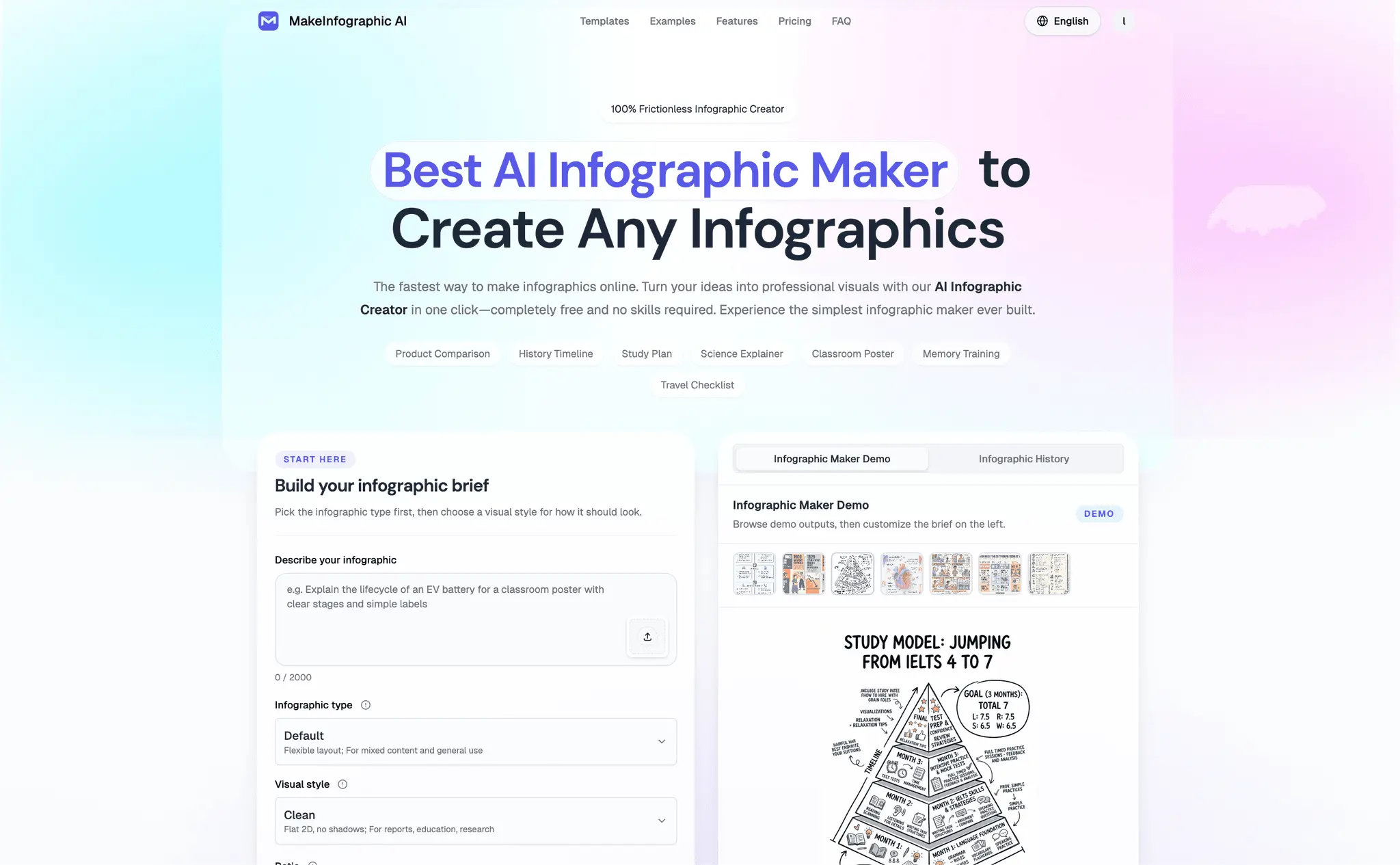 Screenshot 1 of Make Infographic AI