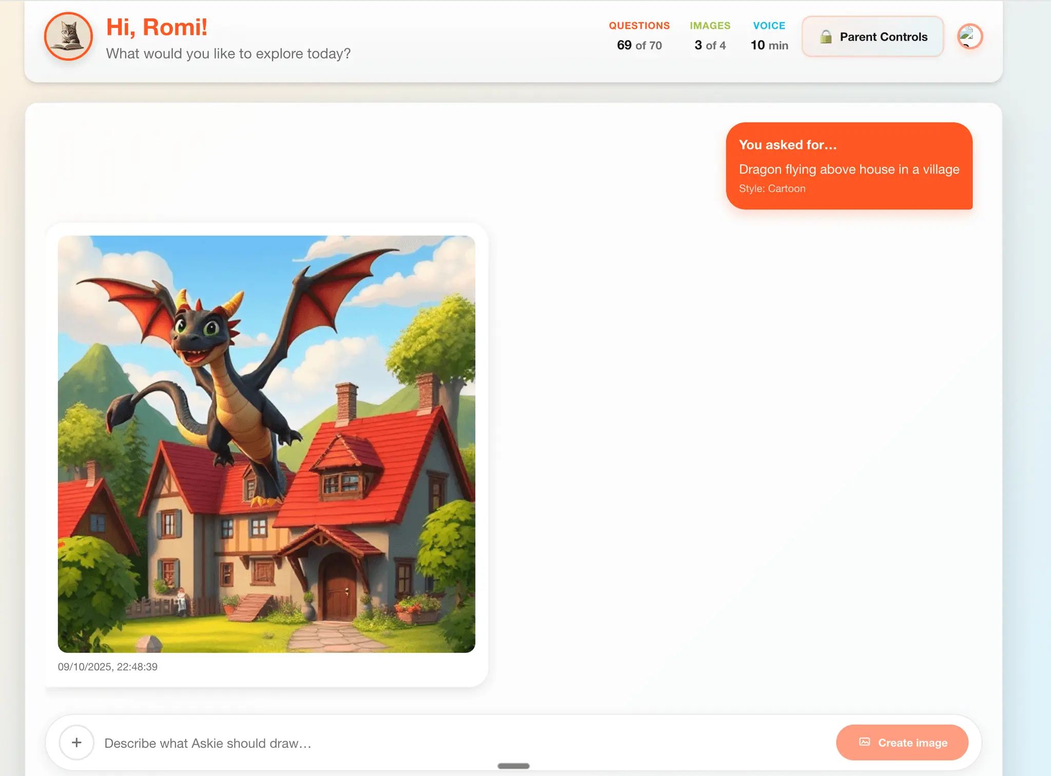Screenshot 1 of Askie - AI for kids