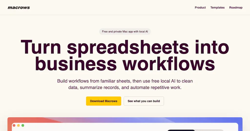 Screenshot 1 of Macrows