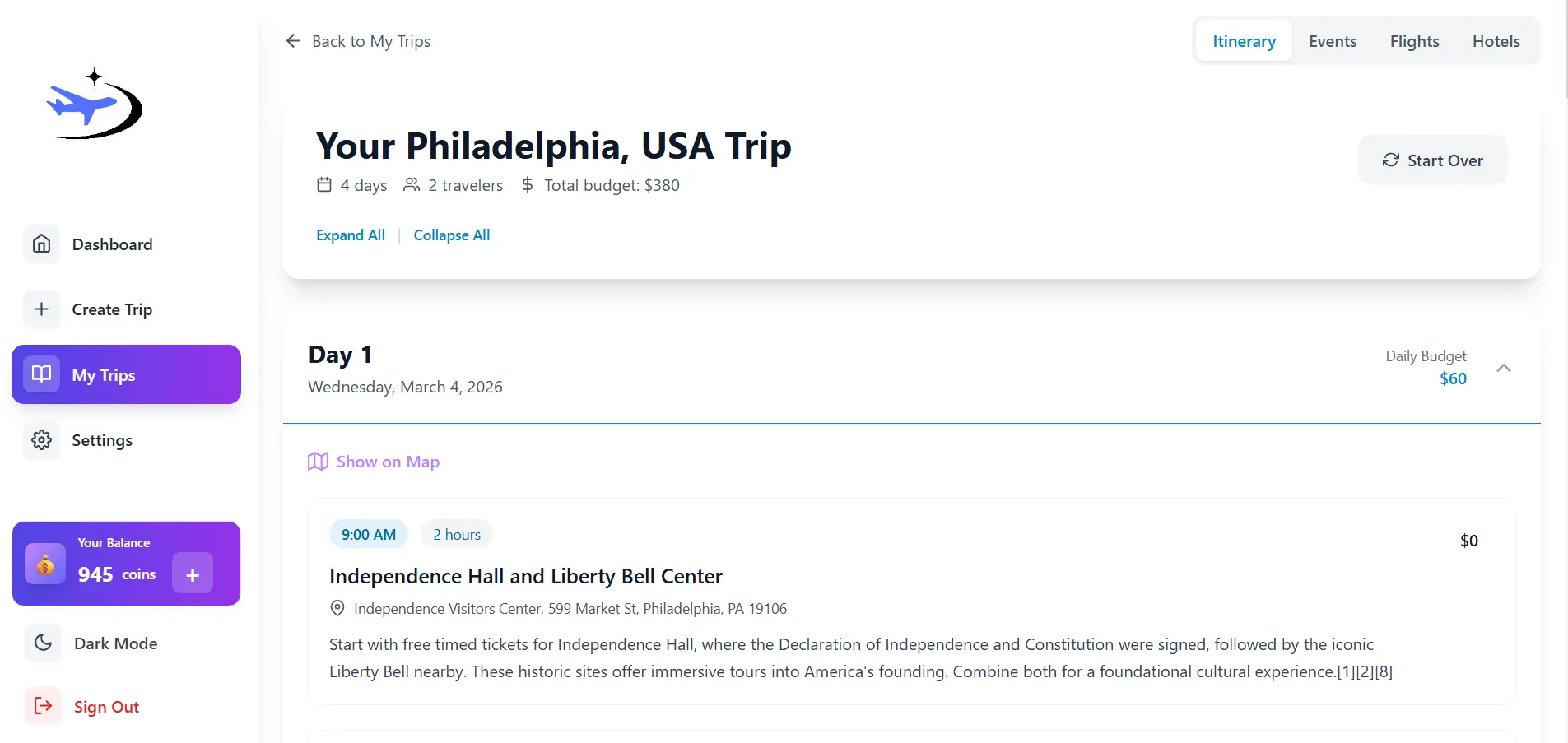 Screenshot 9 of Tourify Trip Planner