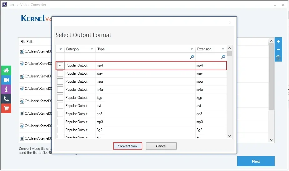 Screenshot 4 of Kernel Video Converter