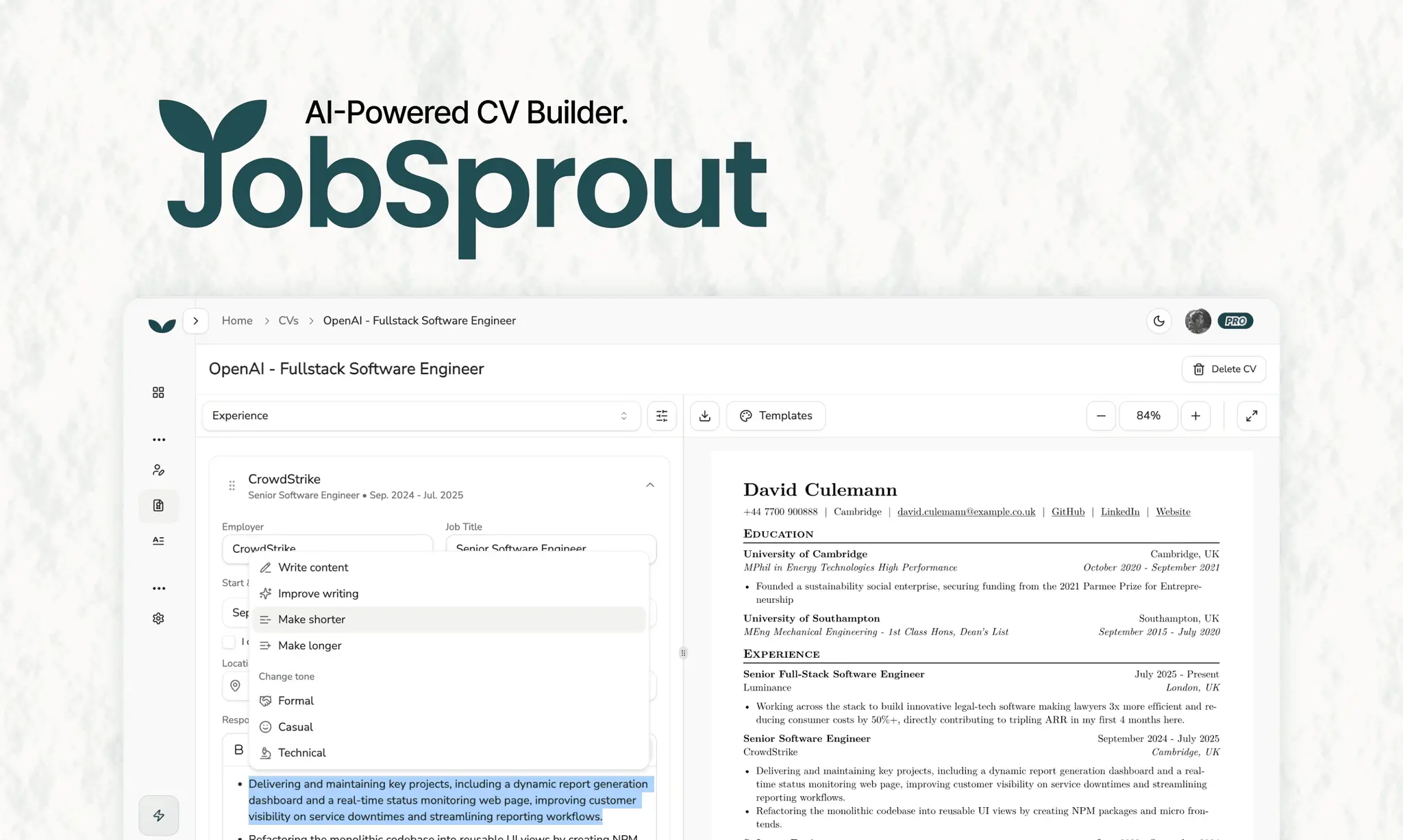 Screenshot 2 of JobSprout