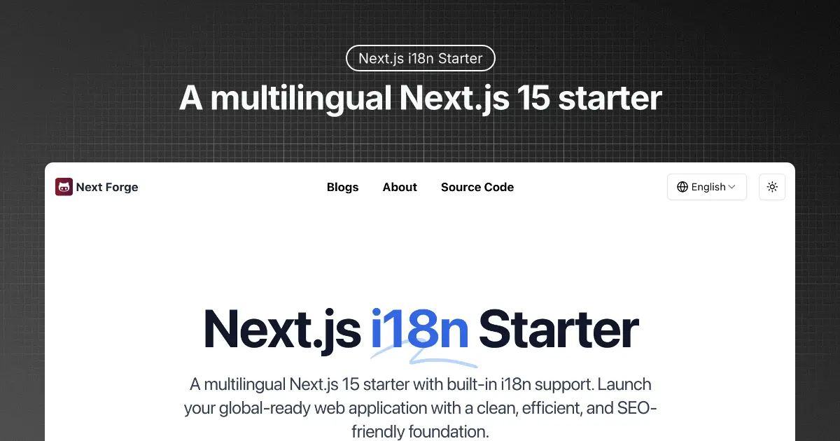 Screenshot 1 of Next.js i18n Starter