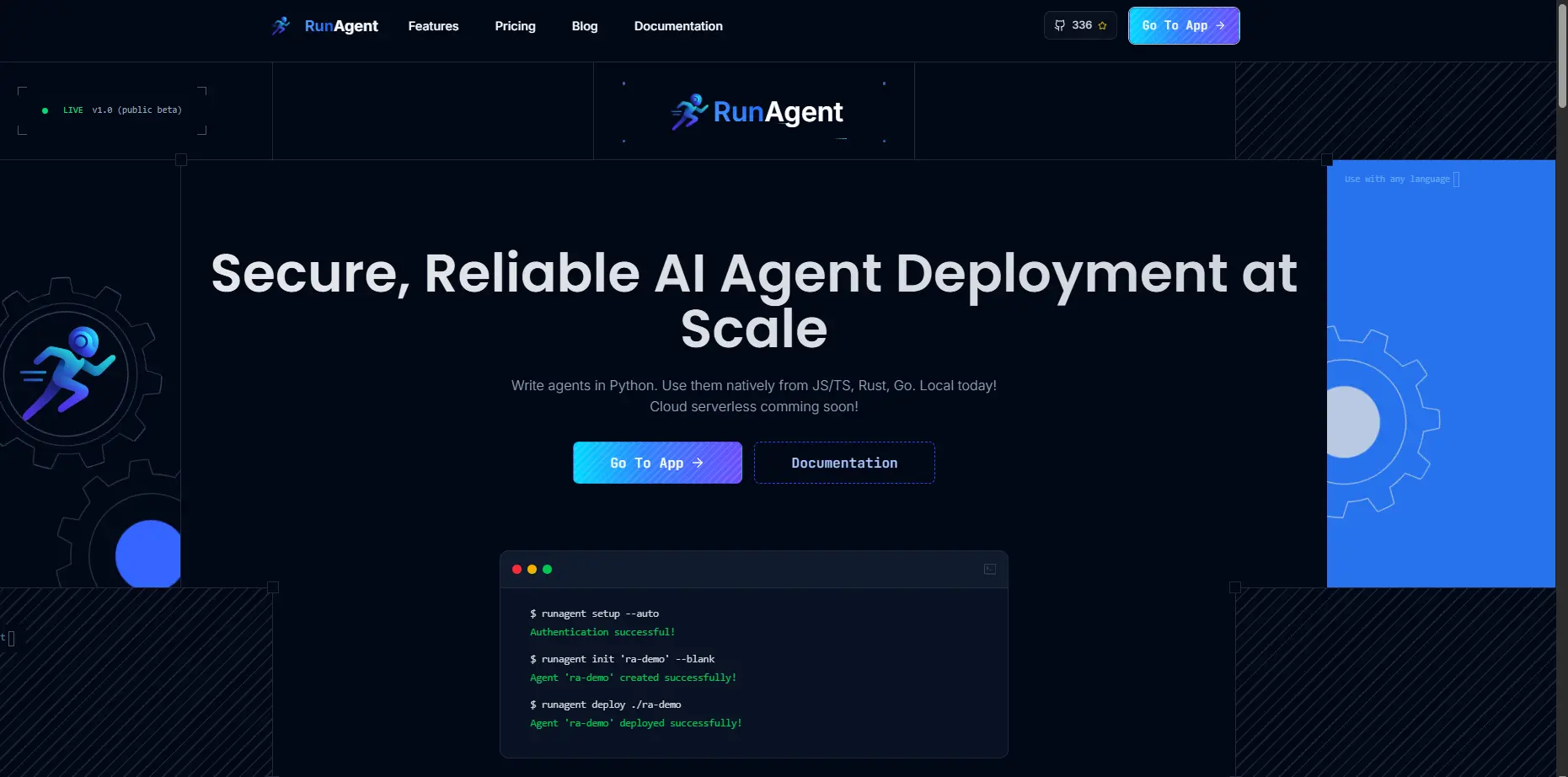 Screenshot 1 of RunAgent