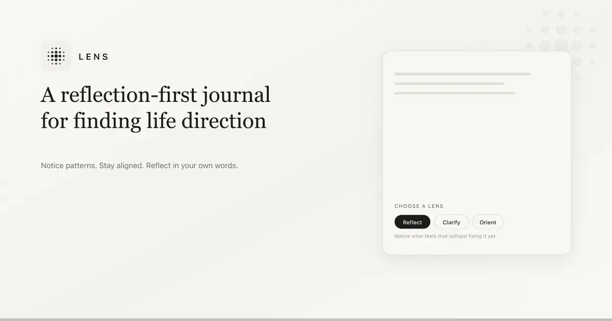 Screenshot 1 of Lens Journal