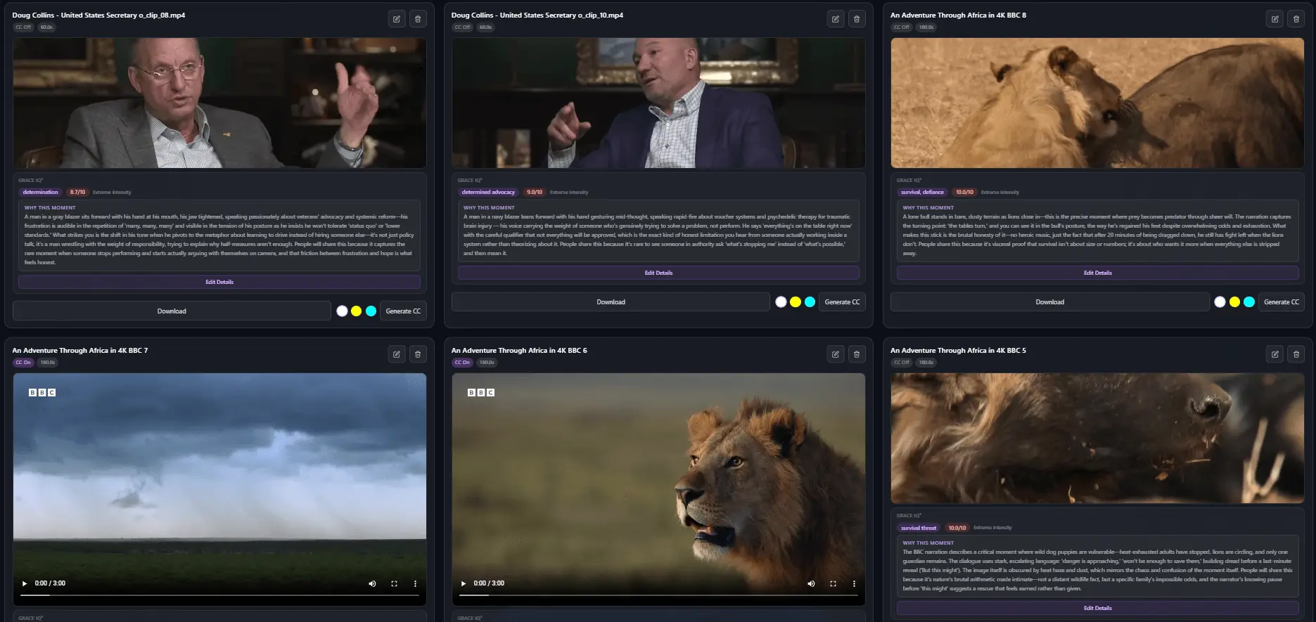 Screenshot 8 of Grace — AI Moment Detection Engine